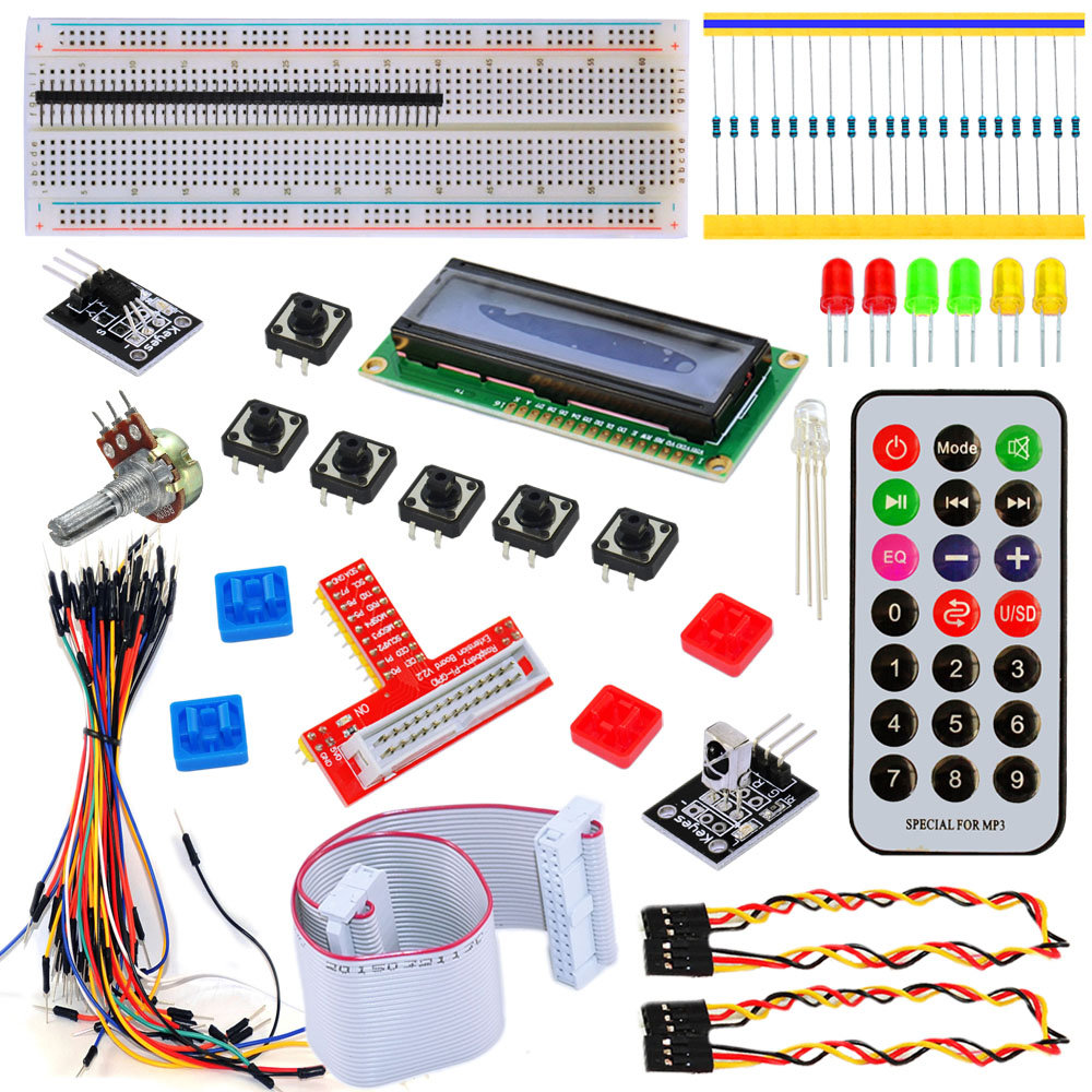 KEYES 树莓派3代Raspberry PI B套件白色遥控器DIY创客学习套件