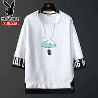 Playboy, толстовка, трендовая футболка с коротким рукавом, в корейском стиле, оверсайз