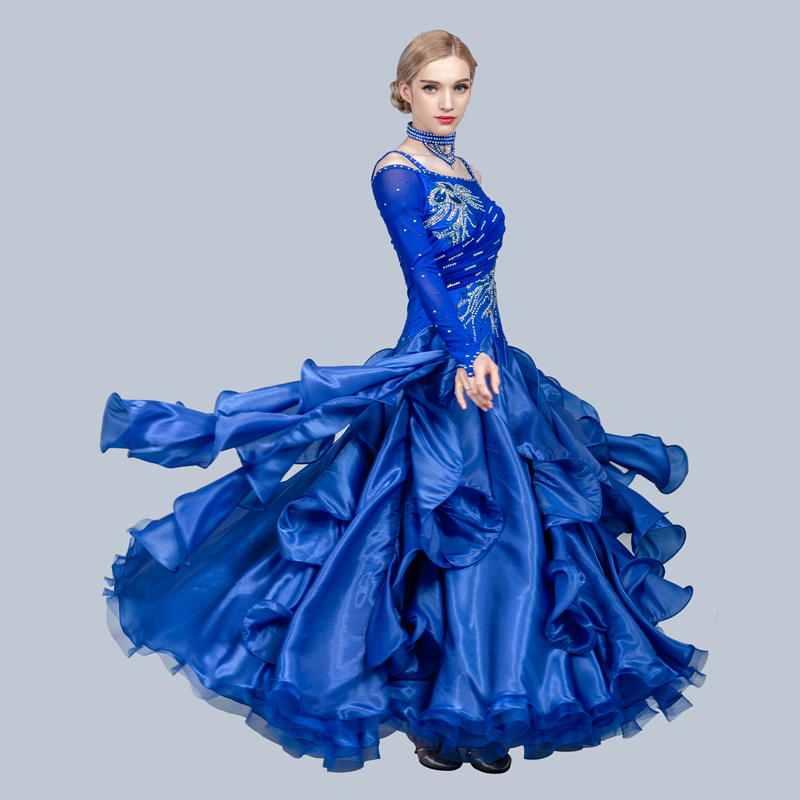 Robe De Danse De Salon Pour Femme - Style Standard National - Noire - Neuve Sans étiquette