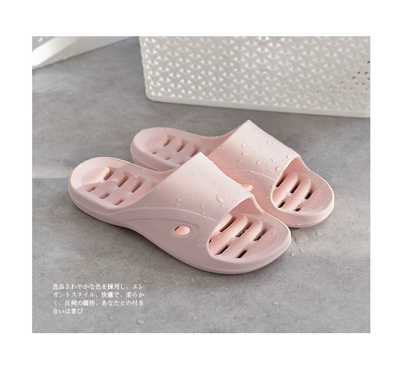 Zhiting cha mẹ và con mô hình bị rò rỉ phòng tắm dép nữ mùa hè của nam giới nhà trong nhà dép tắm rỗng các cặp vợ chồng trượt dép đi trong nhà êm chân