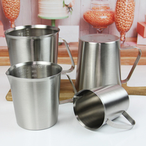 Deli 500 1000 1500ml 2000 ml 304 stainless steel measuring cup with lid ounce embossed dial Cup