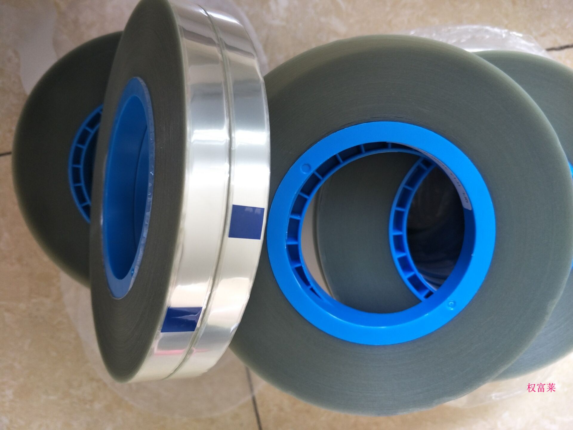 13.3MM*200M自粘透明防静电盖带 茶色自粘带电容电器连接器包装带