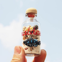 Hot Selling Maldives Travel Souvenirs Shell Sand Bottle Creative Ocean Series Turtle Tropical Fish Seahorse Gift