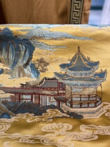 Yujin Division * Qionglou Zhuge Ancient Building Group Chinese soft background Jacquard sofa classic large pattern hanging fabric