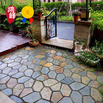 Natural blue stone slabs ice cracks irregular shards outdoor yard gardens antique cultural fossils courtyard non-slip floor tiles