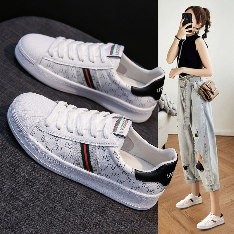 Small white shoes women's shoes 2021 new summer all-match thin section breathable single shoes shell head shoes ins street shooting tide shoes