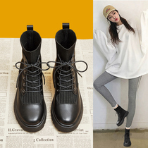 Martin boots female Inn Lengfeng 2021 Spring autumn new single boots shoes boots 100 hitch women shoes winter gush short boots