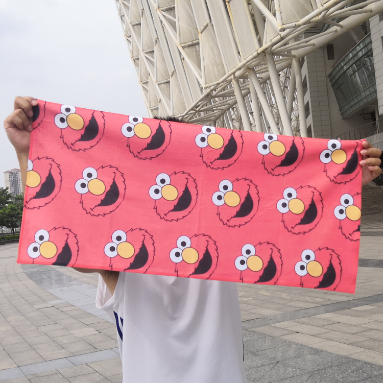 New net red Sesame Street sports sweat-absorbing towel Fitness running badminton couple sweat practical absorbent towel