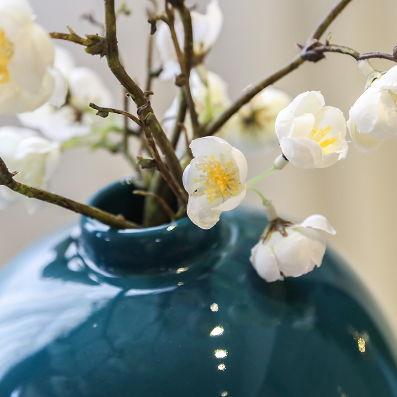 Jingdezhen new Chinese style originality three - piece gold - plated vase flower implement general light tank furnishing articles European key-2 luxury piggy bank