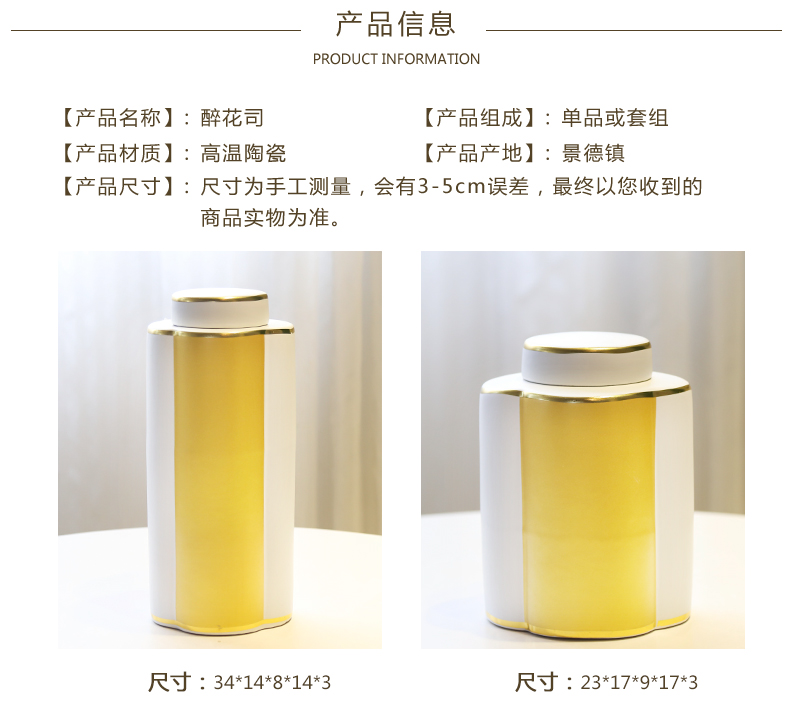 Jingdezhen pot vase porch light of new Chinese style key-2 luxury general TV ark is decorated flower, flower decoration furnishing articles