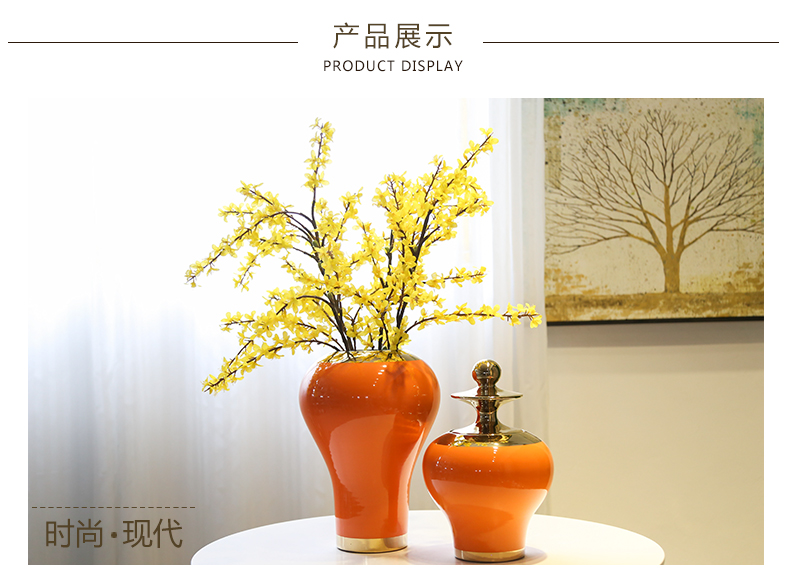 Home sitting room porch flowers mesa table is placed between example of jingdezhen ceramic flower implement new Chinese style flower decoration