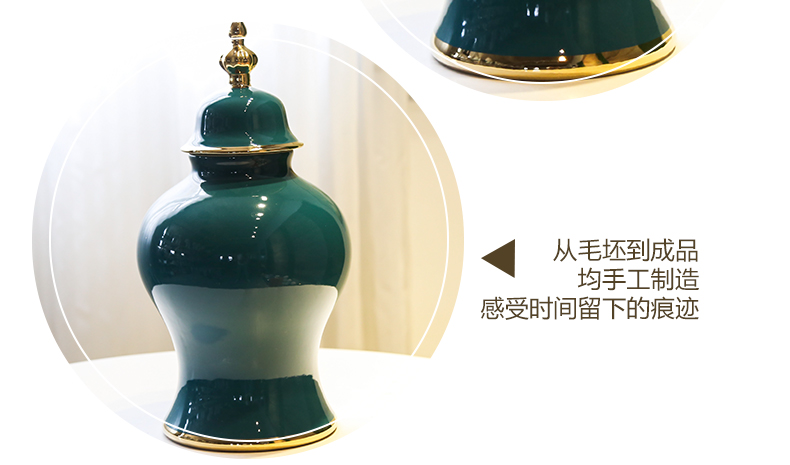 Jingdezhen ceramic general tank furnishing articles between example American new Chinese vases, flower implement the sitting room porch table decoration