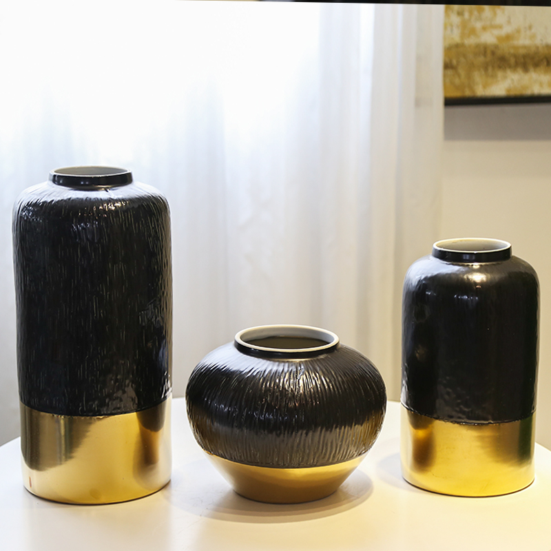 Jingdezhen light of new Chinese style key-2 luxury simplicity vase between example hotels sitting room adornment flower ceramic flower implement large furnishing articles