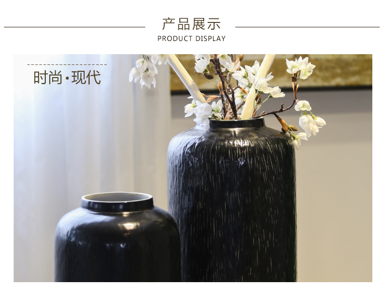 Jingdezhen light of new Chinese style key-2 luxury simplicity vase between example hotels sitting room adornment flower ceramic flower implement large furnishing articles