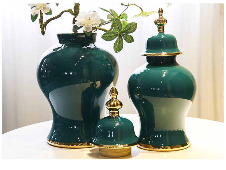 Jingdezhen ceramic general tank furnishing articles between example American new Chinese vases, flower implement the sitting room porch table decoration