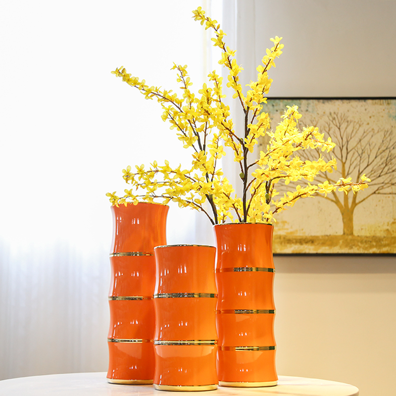 Jingdezhen new Chinese style between light and decoration vase continental example flower implement TV ark, household soft outfit furnishing articles flowers sitting room