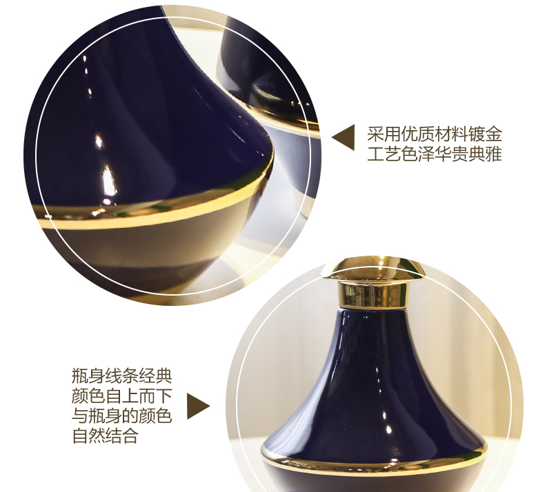 Jingdezhen ceramic general canister light of new Chinese style living room key-2 luxury furnishing articles club mesa receptacle between example hotel floral outraged