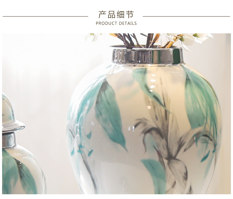 Jingdezhen ceramic vase furnishing articles creative flower decoration in the sitting room porch mesa TV cabinet table plating honeysuckle