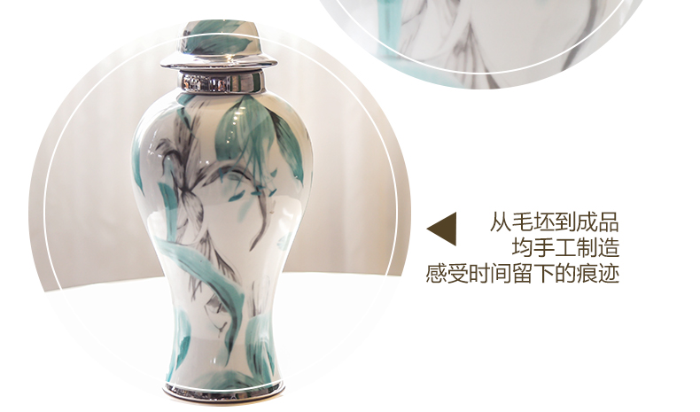 Jingdezhen ceramic vase furnishing articles creative flower decoration in the sitting room porch mesa TV cabinet table plating honeysuckle