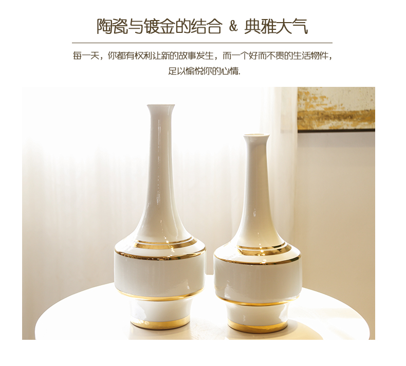 Jingdezhen ceramic light decoration key-2 luxury mesa place large vases, flower, flower implement of new Chinese style villa hotel mock up room