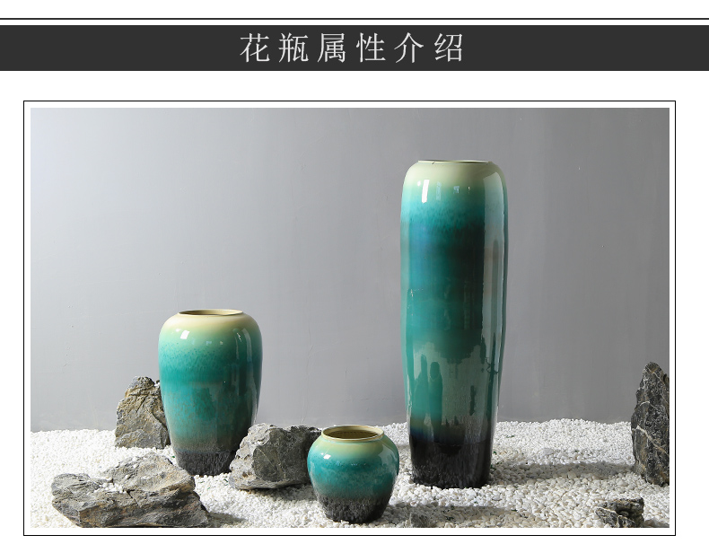 New Chinese style of jingdezhen ceramic sitting room ground vases, flower, flower implement sales department store ambry between example furnishing articles