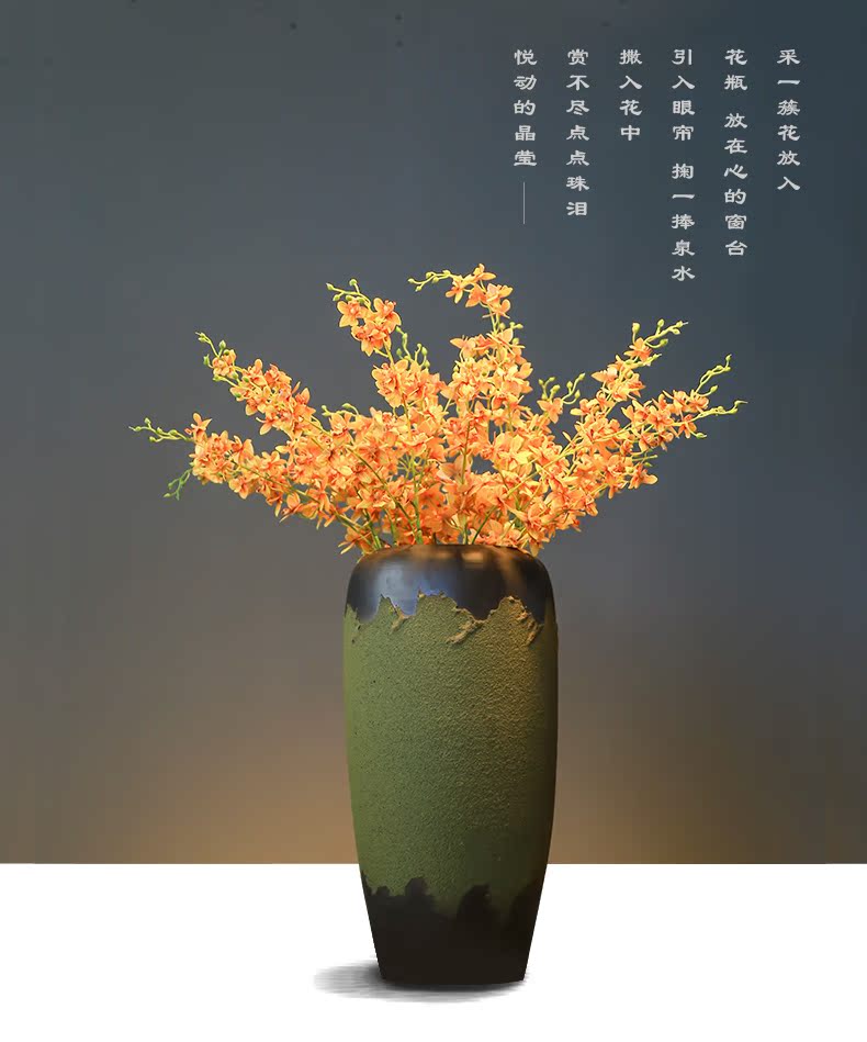 Restoring ancient ways of jingdezhen pottery vases, decorative furnishing articles desktop simulation flower arranging art ceramic flower implement of TV bar face