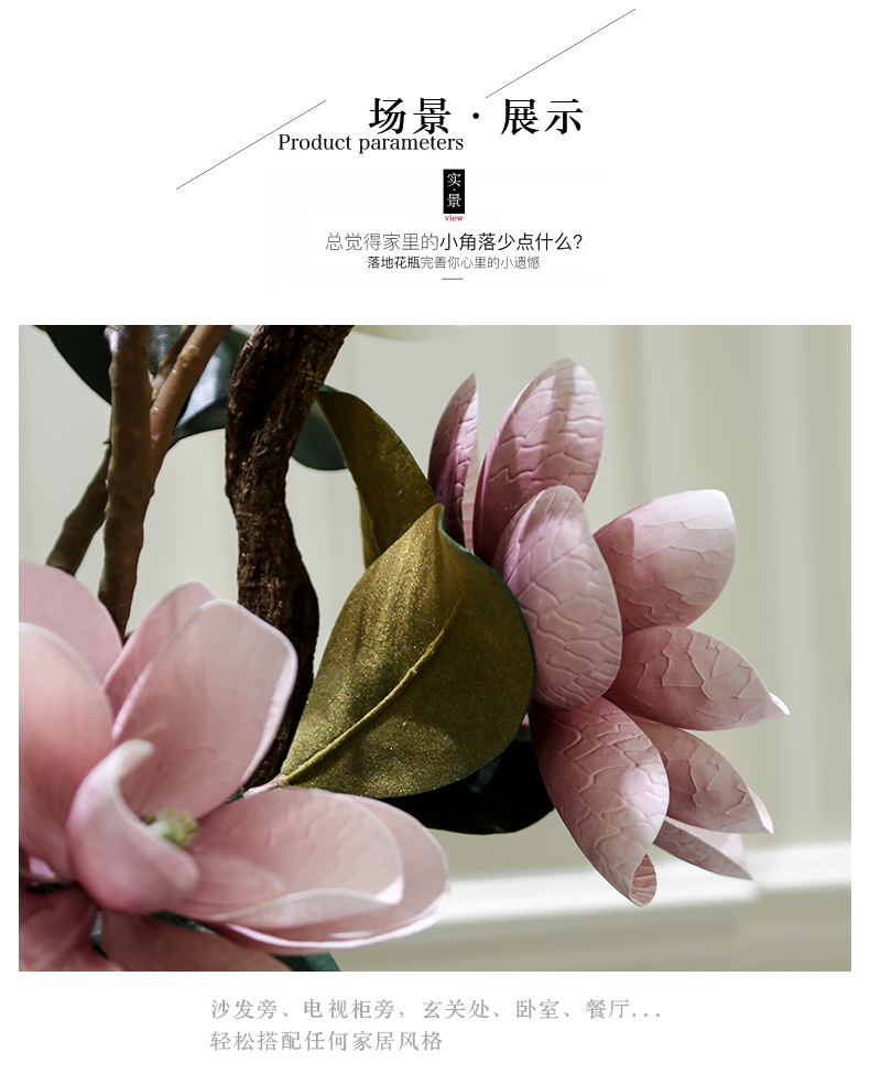 I and contracted large vase Nordic furnishing articles between sitting room flower arranging hotel villa example white pottery decoration