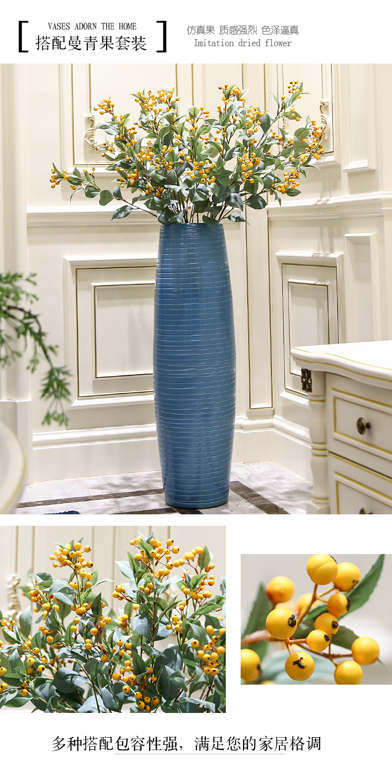 Large vases, ceramic furnishing articles sitting room decoration is I and contracted landing American high dry flower flower, adornment is placed