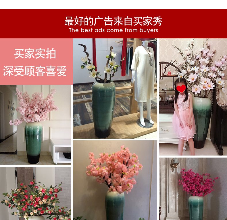 Jingdezhen ceramic hotel villa covers large vases, the sitting room porch flower flower decoration flower arranging furnishing articles