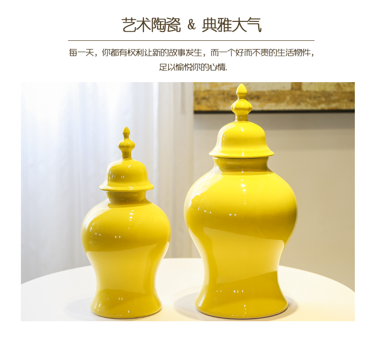 Jingdezhen ceramic new Chinese style living room TV cabinet mesa vase furnishing articles decorative flower arranging flower implement simulation flowers, artificial flowers