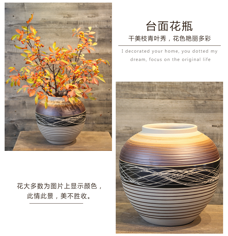 The New Chinese jingdezhen ceramic vase mesa place simulation flowers, artificial flowers decorate the sitting room between example villa