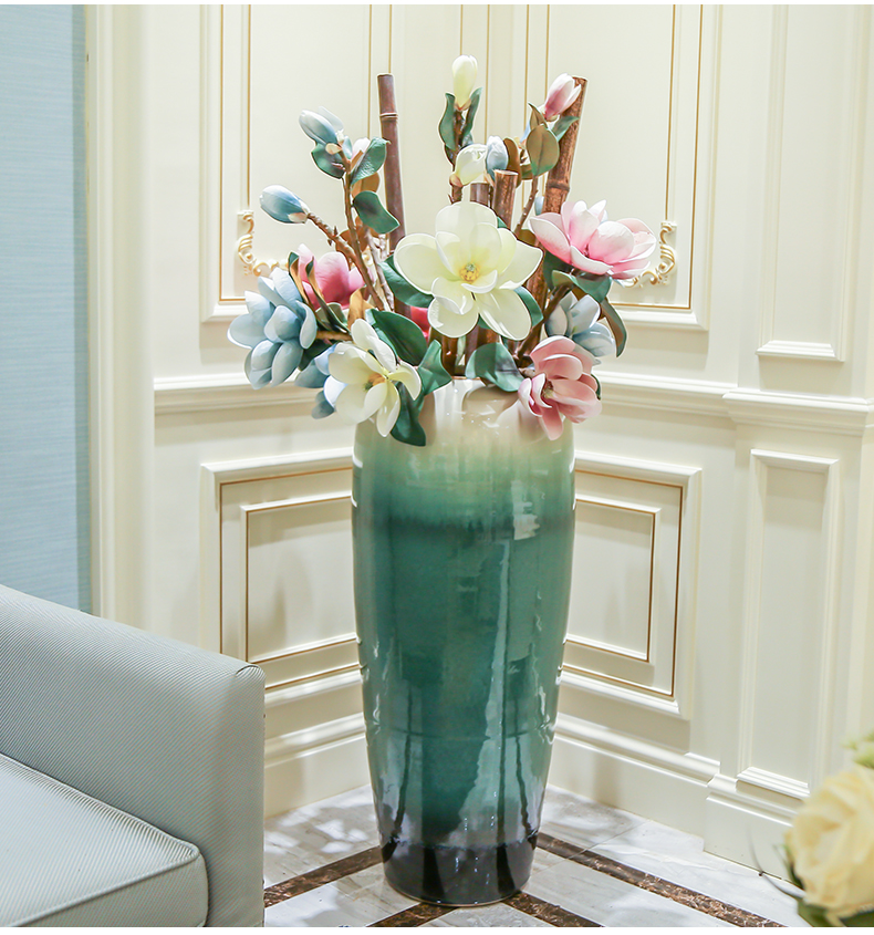 Large vase Nordic jingdezhen ceramic furnishing articles flower arranging flowers is the sitting room TV ark hotel villa decorations