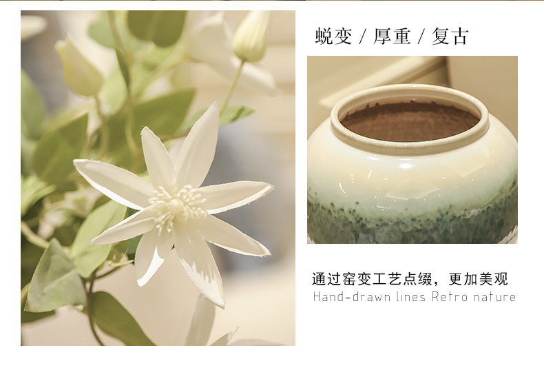 Mesa of jingdezhen ceramic decorative vase sitting room tea table table TV ark, flower flower implement creative furnishing articles company