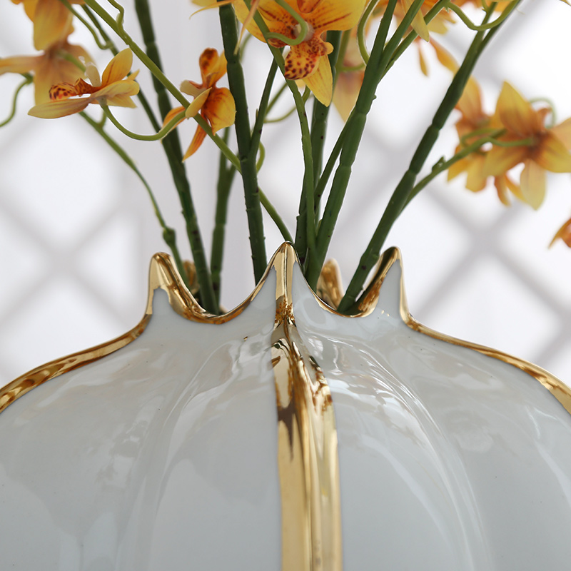 Jingdezhen ceramic vases, flower adornment household light key-2 luxury furnishing articles sitting room to the balcony a hydroponic flowers simulation flowers