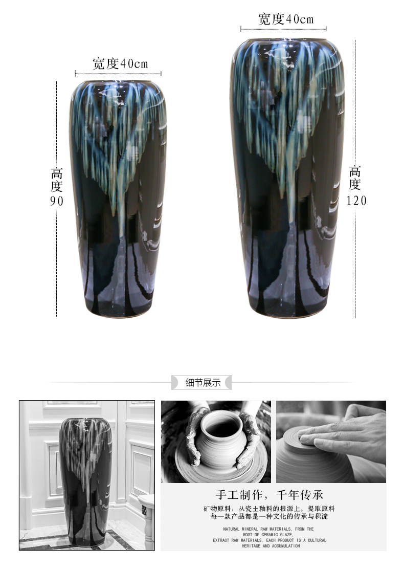 Modern contracted jingdezhen ceramic vase furnishing articles sitting room ground European new Chinese vases, flower arranging furnishing articles