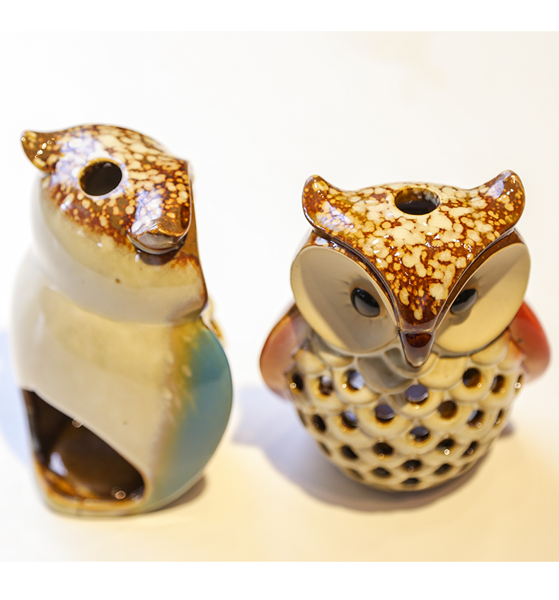 The owl ceramic small desktop furnishing articles furnishing articles animals living room, bedroom of children room TV ark, home decoration decoration