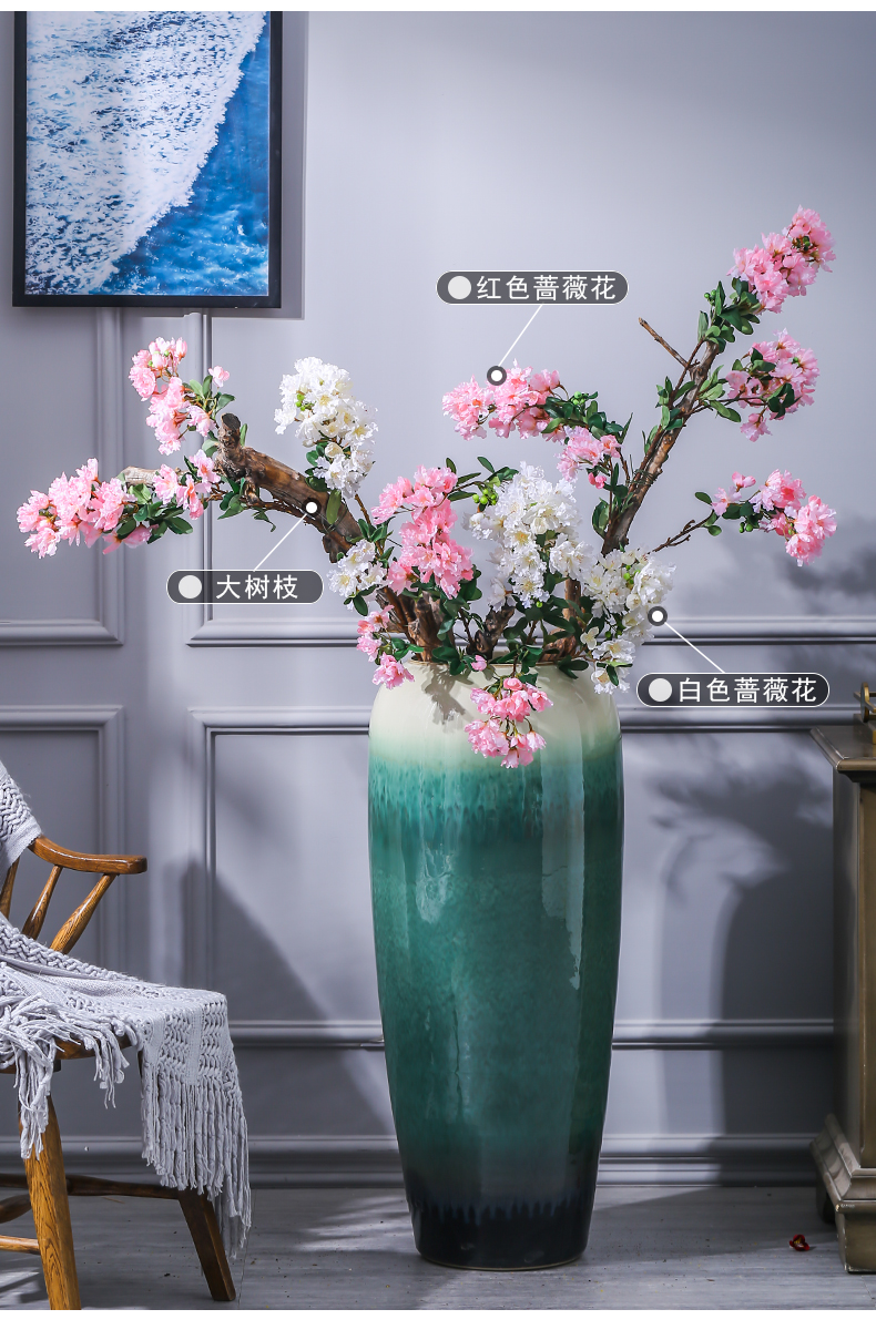 Hotel in the sitting room of large vases, ceramic flower arranging furnishing articles contracted and I creative window simulation flower decoration decoration