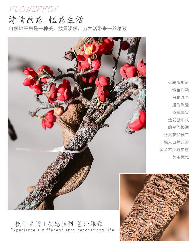 New Chinese style big be born between sitting room model creative ceramic vase dry flower arranging flowers adornment mall ambry furnishing articles