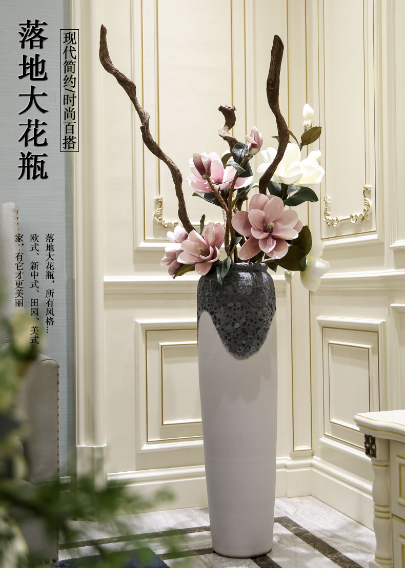 I and contracted large vase Nordic furnishing articles between sitting room flower arranging hotel villa example white pottery decoration