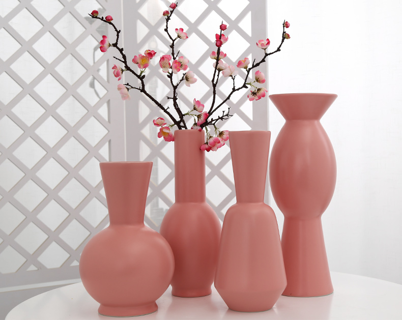 Jingdezhen ceramic creative floret bottle arranging flowers sitting room furnishing articles for household adornment ornament balcony simulation artificial flowers