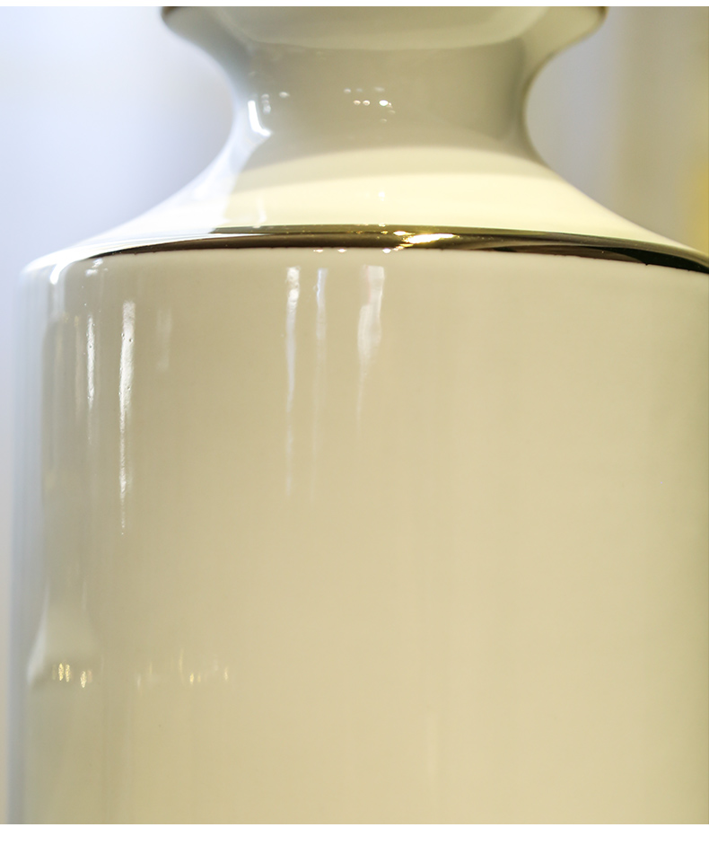 Jingdezhen ceramic light key-2 luxury furnishing articles home sitting room adornment office vase simulation flowers, contracted and I
