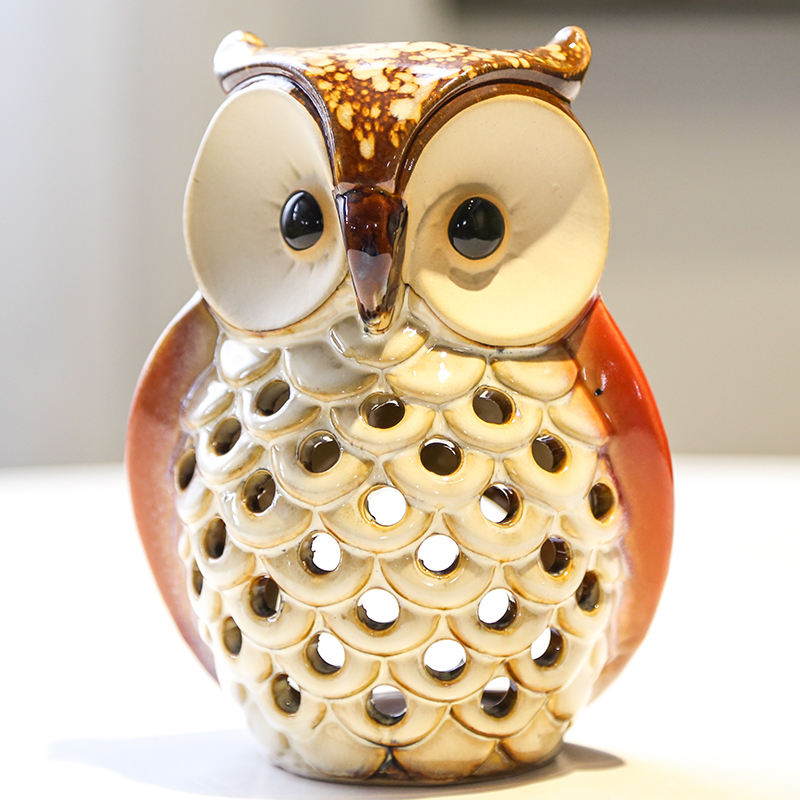 The owl ceramic small desktop furnishing articles furnishing articles animals living room, bedroom of children room TV ark, home decoration decoration