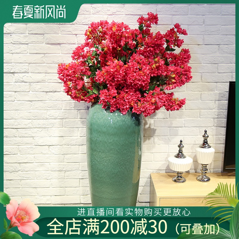 Jingdezhen new Chinese style club house sitting room of large vase ceramic flower, flower restaurant adornment is placed between the example