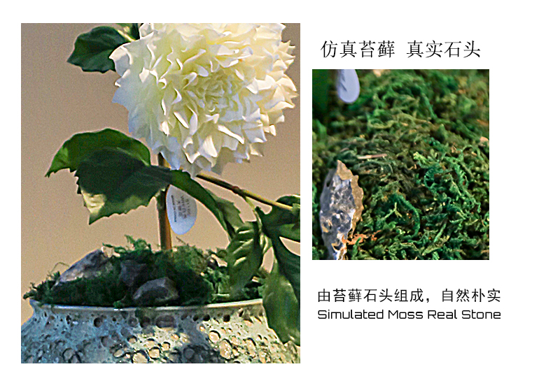 Retro ceramic sitting room mesa adornment office green plant flowers, potted small bonsai big zen furnishing articles
