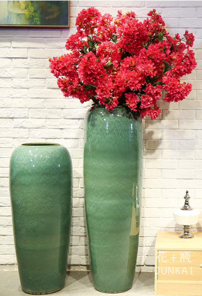 Jingdezhen new Chinese style club house sitting room of large vase ceramic flower, flower restaurant adornment is placed between the example