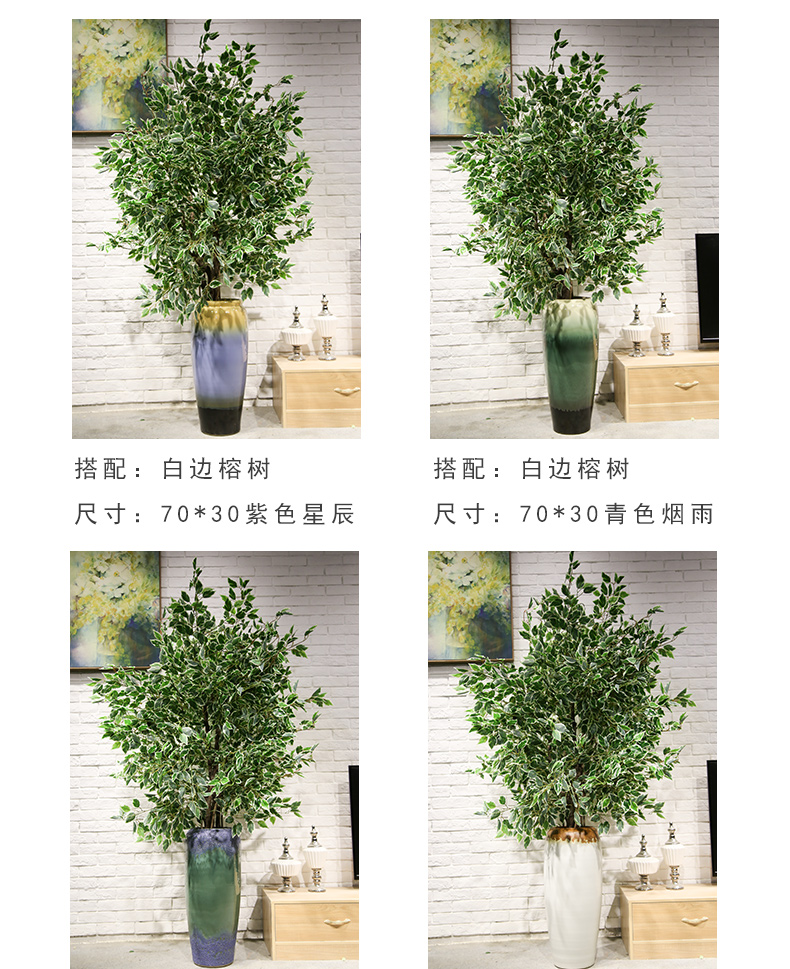 Jingdezhen up of large vases, ceramic sitting room adornment flower implement hotel flower arranging flower between example simulation