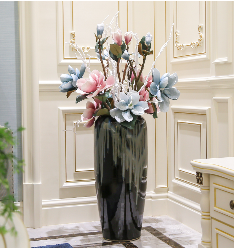 Sitting room creative flower arranging furnishing articles landing European contracted home decoration ceramic dry flower vase floral arrangements