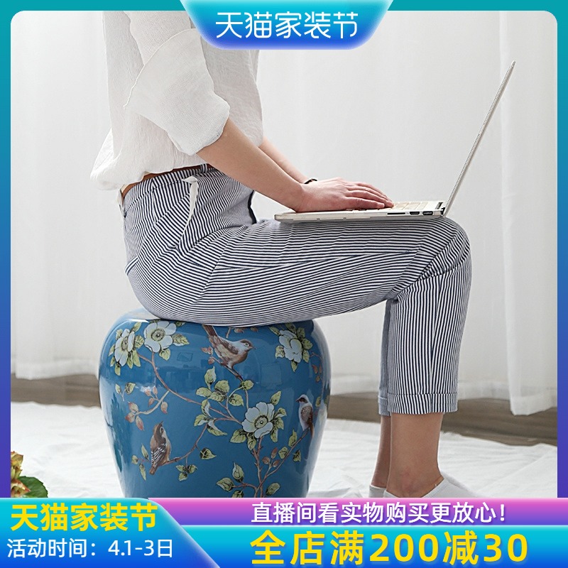Jingdezhen ceramic floor office teahouse who furnishing articles sitting room the bedroom in cool shoes who toilet who pier embroidered pier