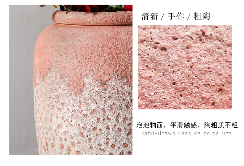 New Chinese style big be born between sitting room model creative ceramic vase dry flower arranging flowers adornment mall ambry furnishing articles