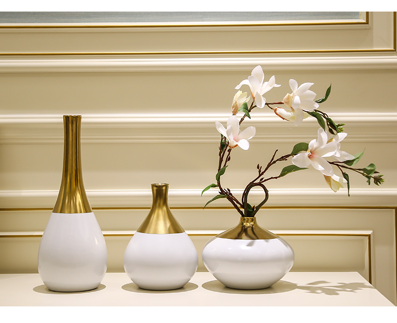 Jingdezhen Nordic light and decoration ceramics mesa simulation flower, dried flower vase example room TV ark, sitting room furniture furnishing articles